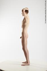 Nude Man White Standing poses - ALL Slim Short Brown Standing poses - simple Realistic